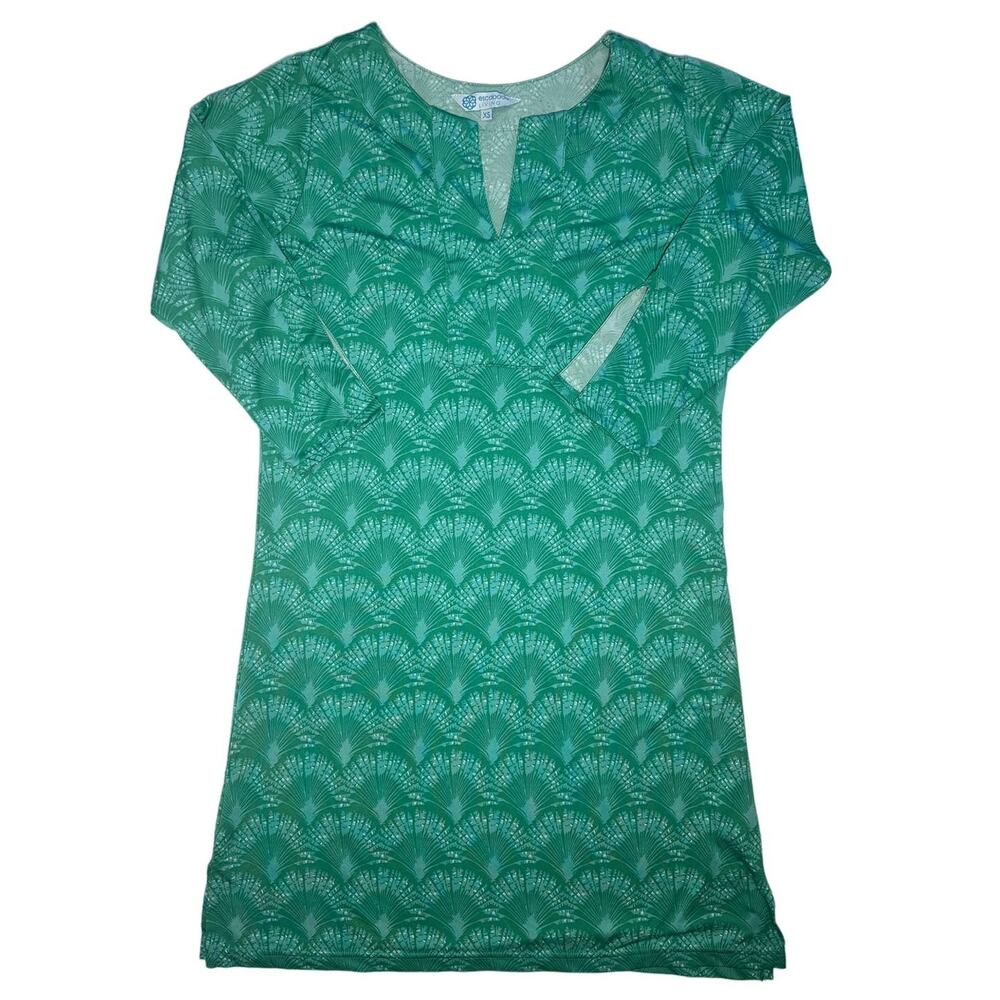 Escapada Living Woman's Green Blue Tunic Dress Size XS
